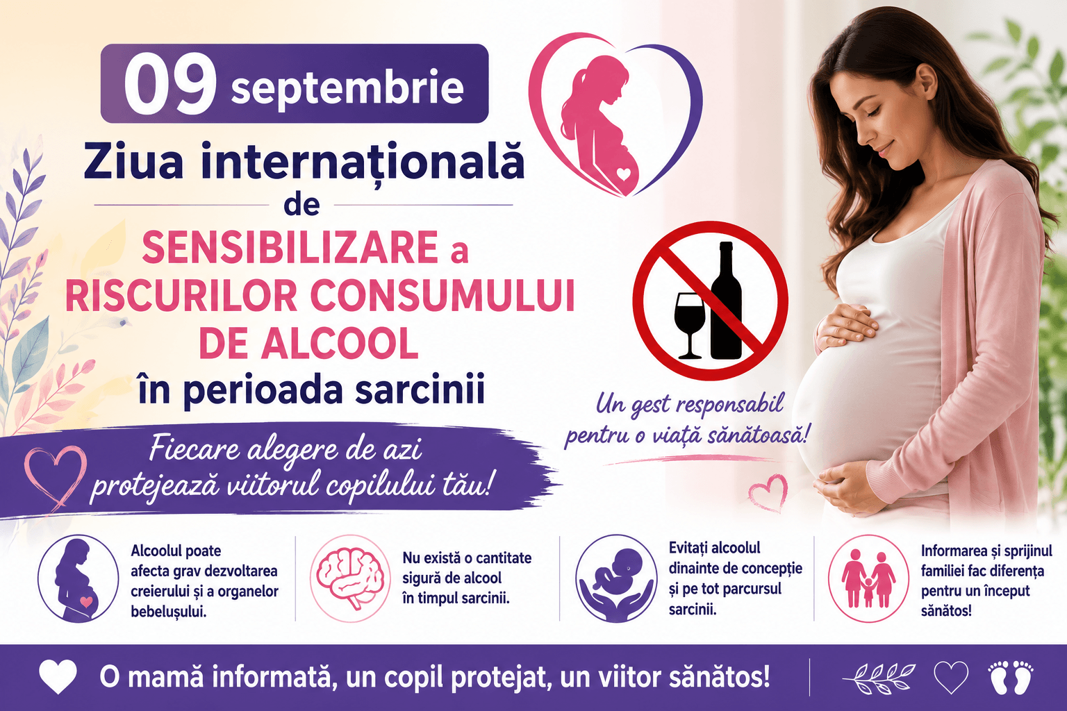 Ziua internațională de sensibilizare a riscurilor consumului de alcool în perioada sarcinii